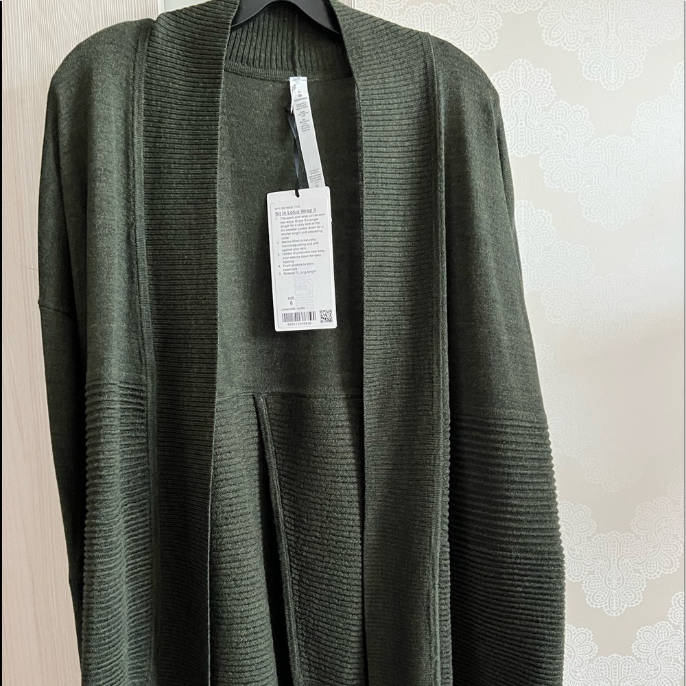 Lululemon Lotus wrapped sweater